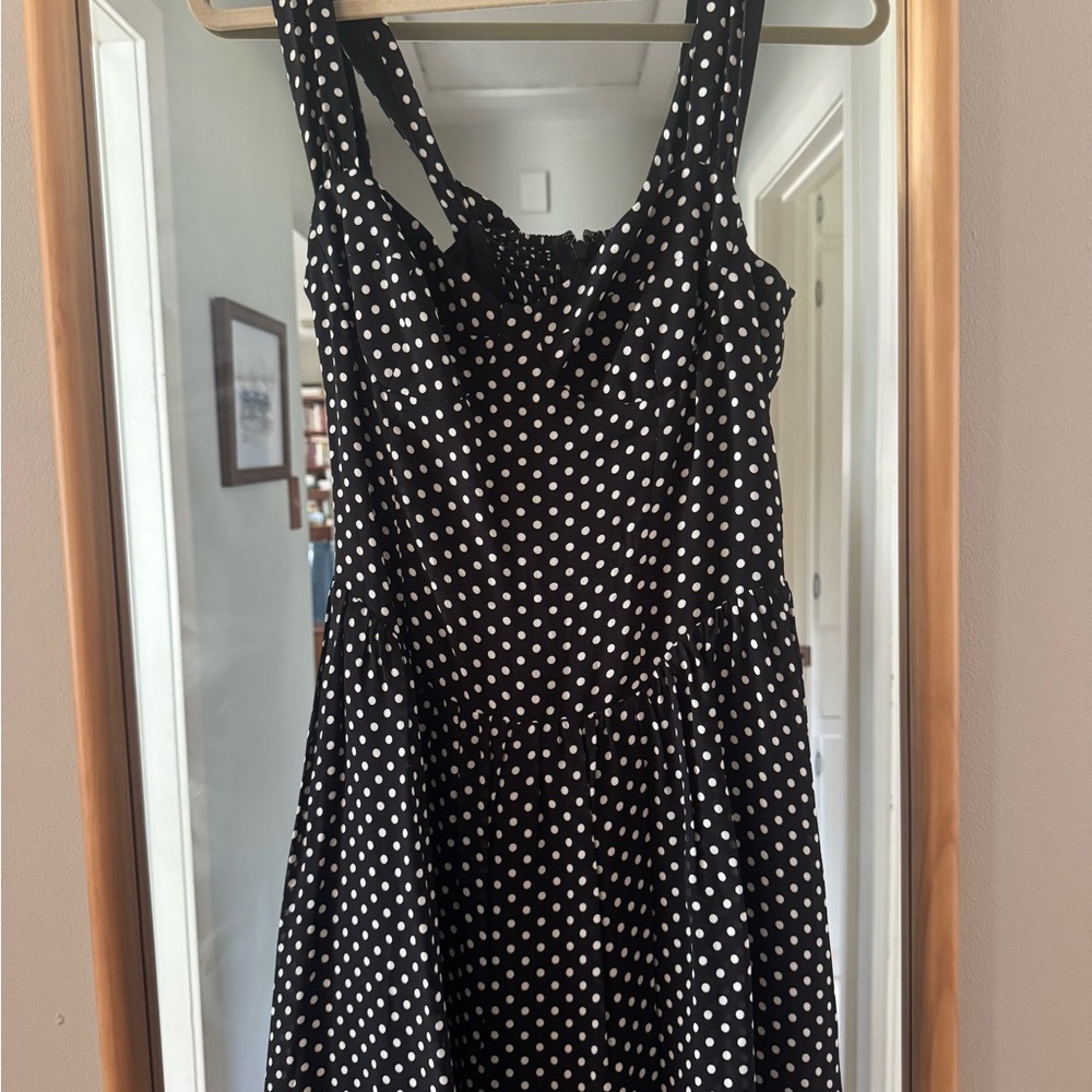 Reformation Taiga Dress in Caviar Dot (Size 4)
